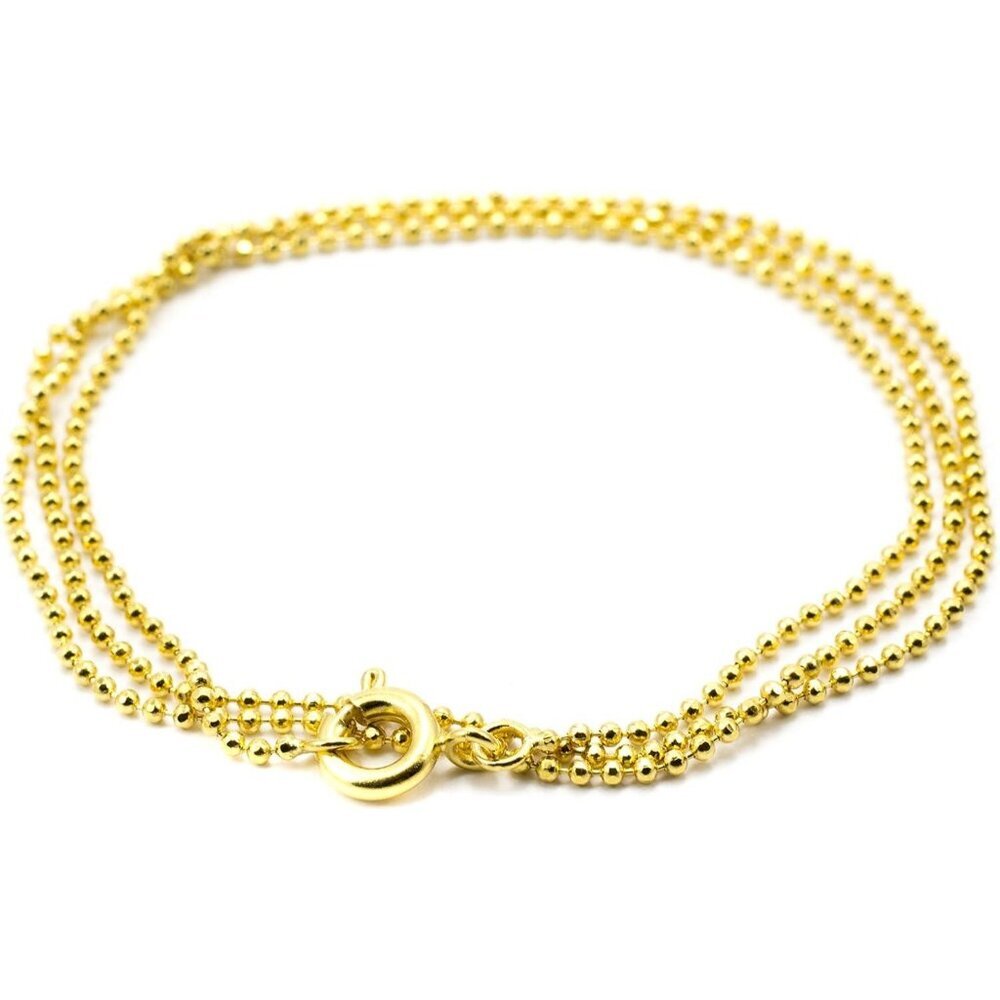 14K Gold Plated 18 Inch Ball Chain Necklace  Gold Elegance Cousin Corporation Ne